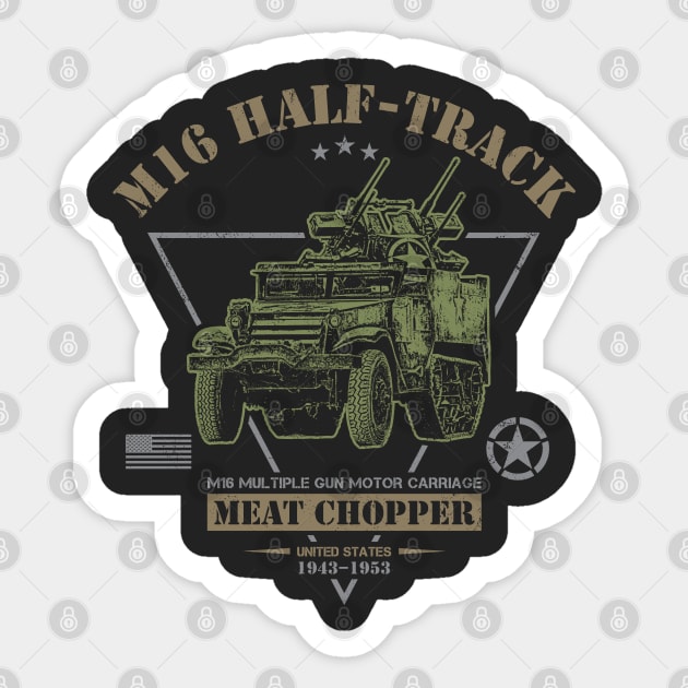 M16 Half-Track "Meat Chopper" MGMC Sticker by Military Style Designs